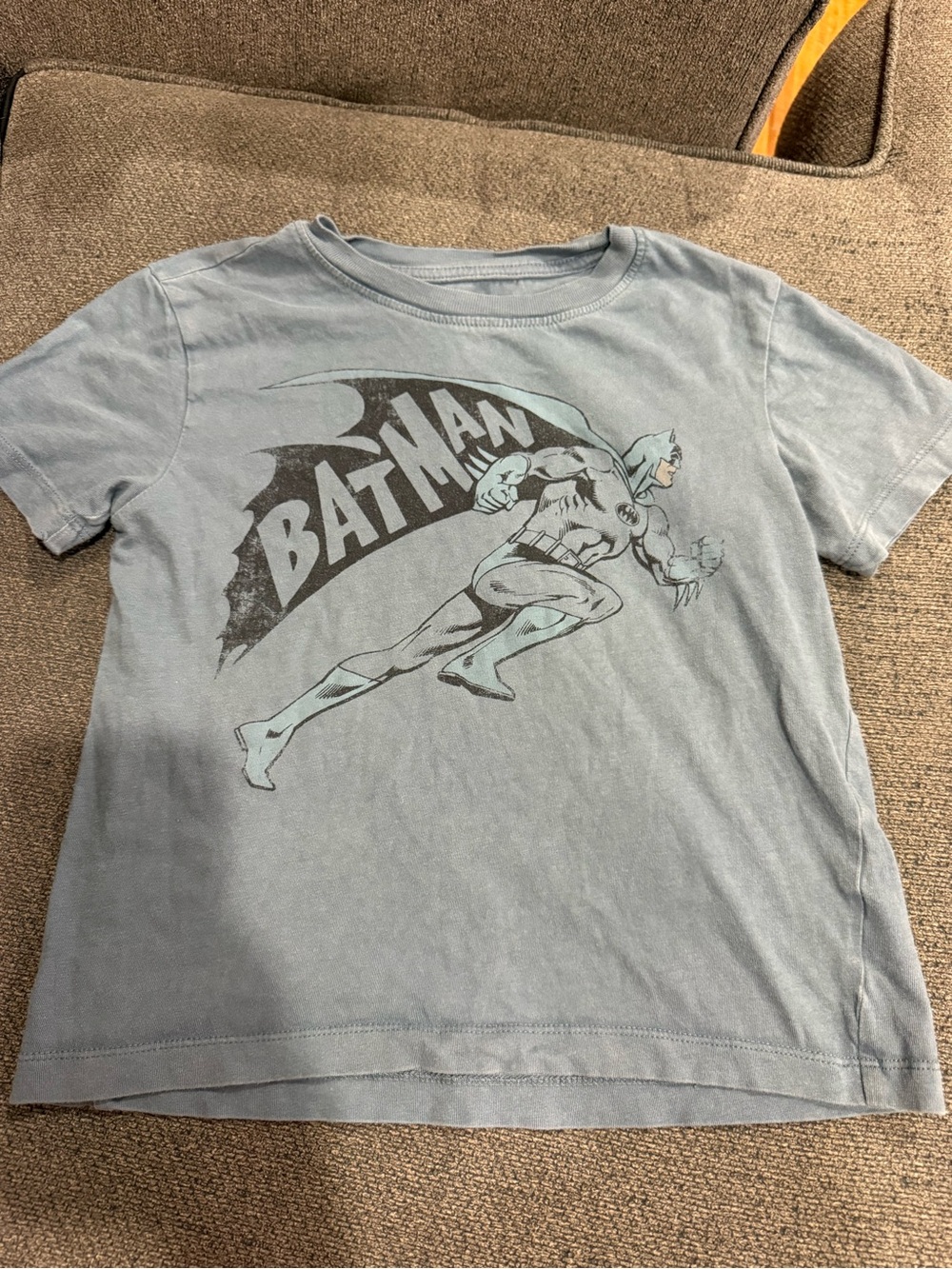 Batman Light Blue and Black Retro Graphic Tee